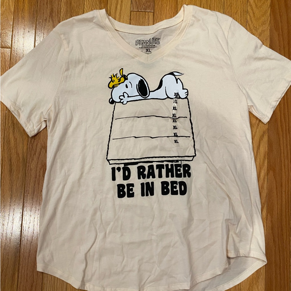 Peanuts Snoopy Cream Short Sleeve Tee